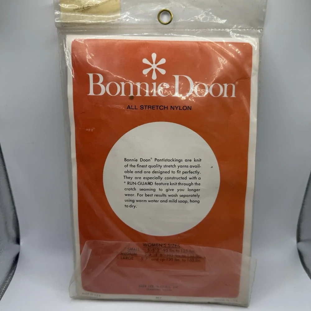 Vintage Bonnie Doon Seamless Panti-stockings Glamour Sand Opaque‎ Medium Smooth